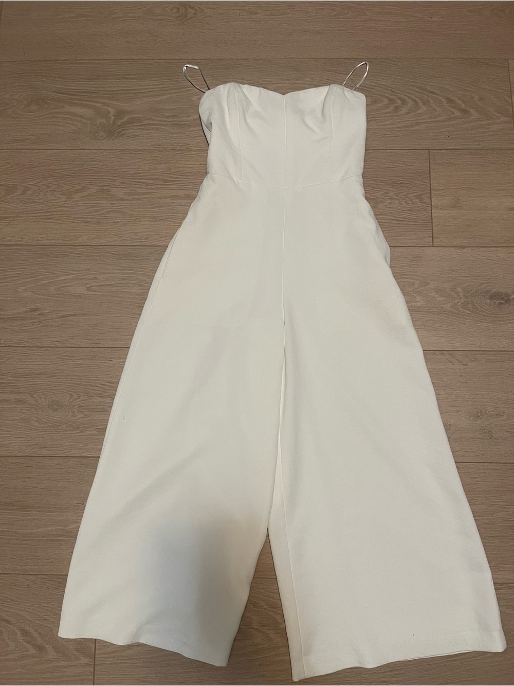 Club Monaco Strapless Wide-Leg Jumpsuit in White Size 00